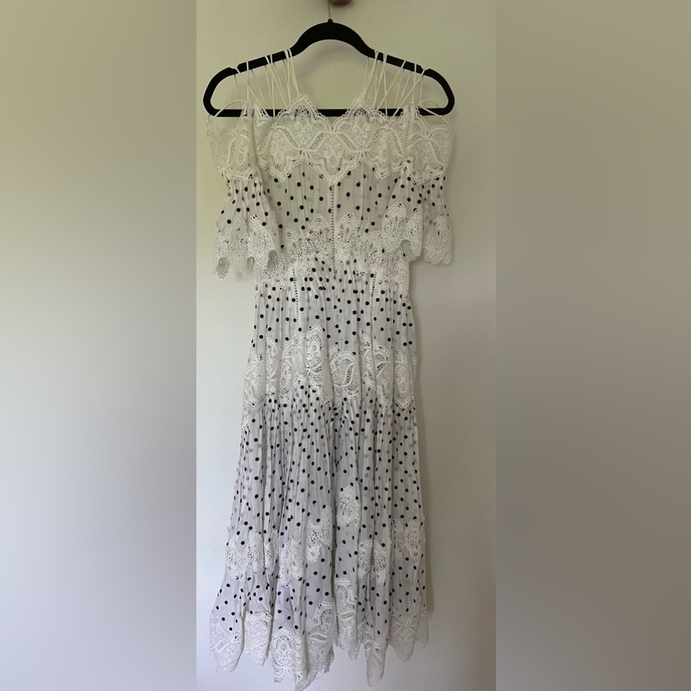 Zimmermann Silk polka dot dress with slip sz1